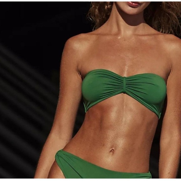 Free People x Toast Swim Signature Cinch Bandeau Bikini Top Size XL Daiquiri - Picture 4 of 5